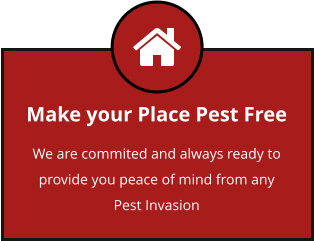 Make your Place Pest Free We are commited and always ready to provide you peace of mind from any Pest Invasion